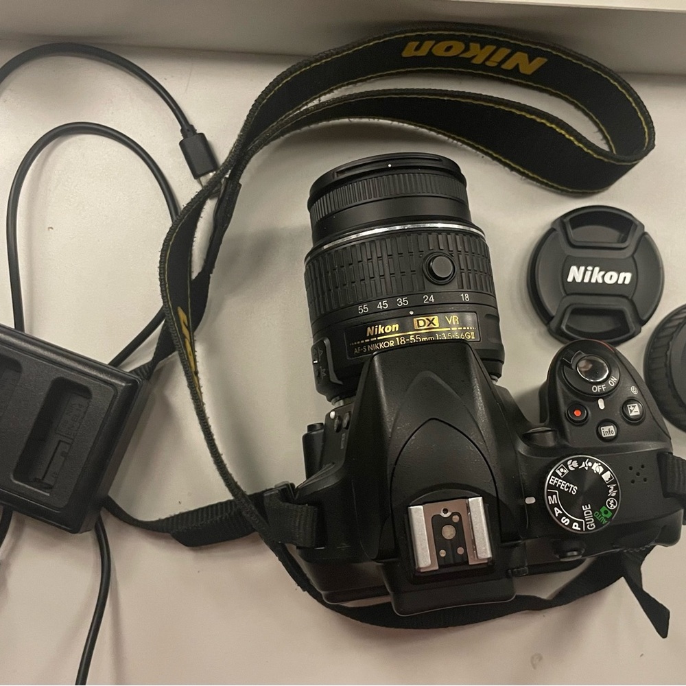 Nikon Black Digital Camera with Professional Lens